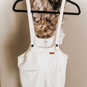 small white princess polly overalls